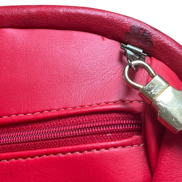 Meyers USA Vintage Red Woven Shoulder Crossbody Bag with Gold Clasp - Picture 9 of 15